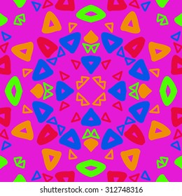 Circular   pattern of abstract motif,  scribble, doodles. Hand drawn.