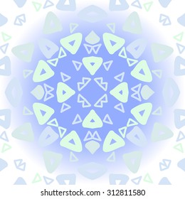 Circular pattern of abstract motif,  scribble, doodles. Hand drawn.
