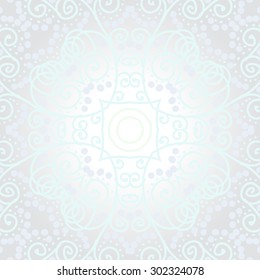 Circular  pattern of abstract  motif, stripes, ellipses, spots, spirals, . Hand drawn.