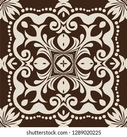 Circular pattern of abstract motif, stripes,hole, spots, ellipse. Hand drawn.