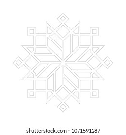 Circular pattern in Arabic style. Mandala. Round geometric vector ornament in Arabesque style.