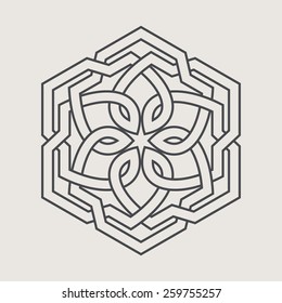 Circular pattern in Arabic style. Mandala. 