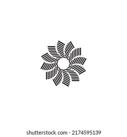 Patrón circular Arte. Símbolo de ornamento geométrico - Diseño de ilustración vectorial.