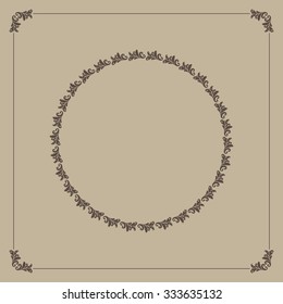 Circular pattern in brown color.