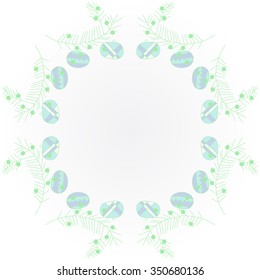 Circular pattern  of Christmas motif, doodles, hole, spots,balls, stars, branches. Hand drawn.