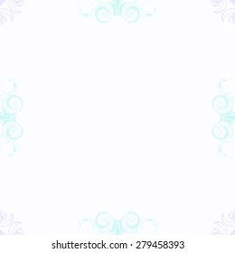 Circular  pattern of  decorative motif, spirals, spots, copy space. Hand drawn.