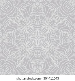 Circular   pattern of delicate striped motif, stripes, spirals, stars, waves, hole. Hand drawn.