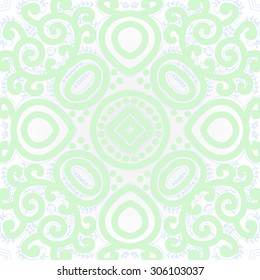 Circular   pattern of delicate striped motif, stripes, spirals, branches, doodle,ellipses, stars . Hand drawn.