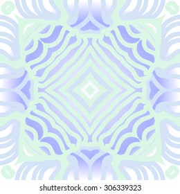 Circular   pattern of delicate striped motif, stripes,stars, doodle. Hand drawn.