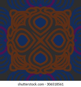 Circular   pattern of delicate striped motif, stripes,star, doodle, spots. Hand drawn.