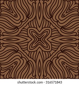 Circular  pattern of  delicate striped motif,   waves,stars, doodles. Hand drawn.
