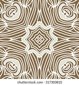 Circular  pattern of  delicate striped motif,   waves,stars, doodles. Hand drawn.