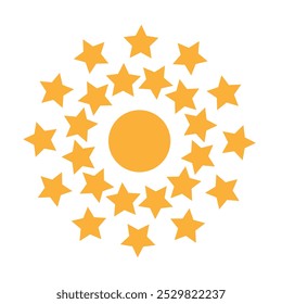 Circular Pattern Design art Yellow