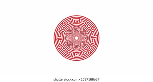 circular pattern design with aztec style