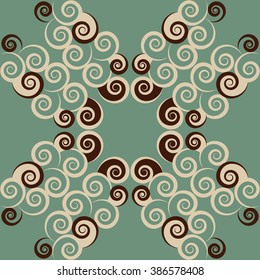 Circular    pattern, doodles, spirals,spots, hole  copy space. Hand drawn.