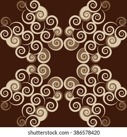 Circular    pattern, doodles, spirals,spots, hole  copy space. Hand drawn.