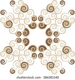 Circular    pattern, doodles, spirals,spots, hole  copy space. Hand drawn.