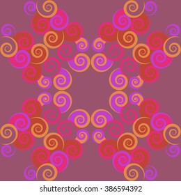 Circular    pattern, doodles, spirals,spots, hole  . Hand drawn.