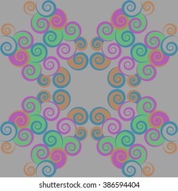 Circular    pattern, doodles, spirals,spots, hole  . Hand drawn.