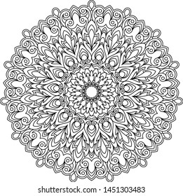 Circular pattern. Element for graphic design. Vector illustration.