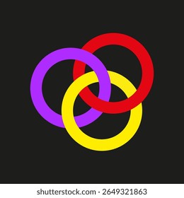 Elementos de padrão circular. Projeto de anel abstrato. Composição arredondada ornada. Motivos decorativos vetoriais.