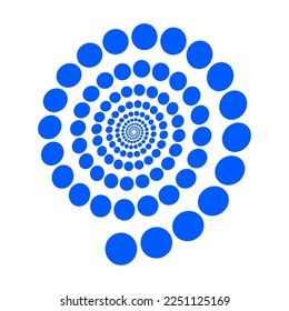 circular pattern fibonacci design spiral motion vector illustration eps  