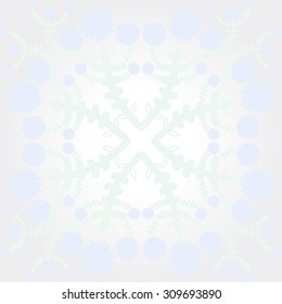 Circular   pattern of floral motif, branches, stars. Hand drawn.