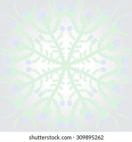 Circular   pattern of floral motif, branches, stars. Hand drawn.