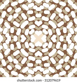 Circular   pattern of floral motif, spots, cross, doodles. Hand drawn.