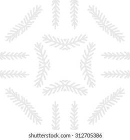Circular   pattern of floral motif, stripes, branches, doodles. Hand drawn.