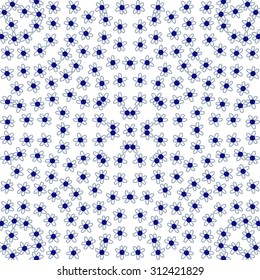 Circular   pattern of floral motif, stripes,ellipses, flowers, doodles. Hand drawn.