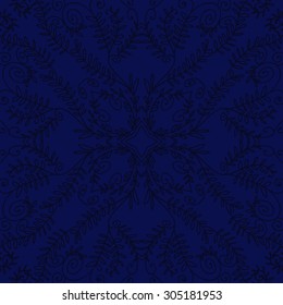 Circular   pattern of floral motif, stripes,stars, spirals, branches, leaves. Hand drawn.