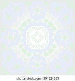 Circular   pattern of  floral motif,flowers,spirals,stars, ellipses. Hand drawn.