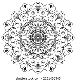 circular pattern. Flower Mandala. Vintage decorative elements. Oriental pattern, vector illustration. Islam, Arabic, Indian, moroccan,spain, turkish, pakistan, chinese, mystic, ottoman motifs. Colorin