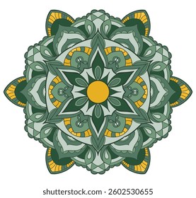 Circular pattern in form of flower mandala. Vintage decorative elements. Oriental pattern, vector illustration. Celtic style.