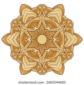 Circular pattern in form of flower mandala. Vintage decorative elements. Oriental pattern, vector illustration. Celtic style.