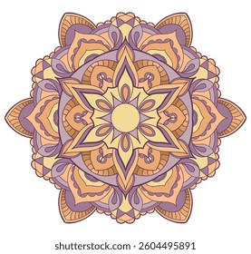 Circular pattern in form of flower mandala. Vintage decorative elements. Oriental pattern, vector illustration. Celtic style.