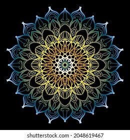 Circular pattern in form of mandala