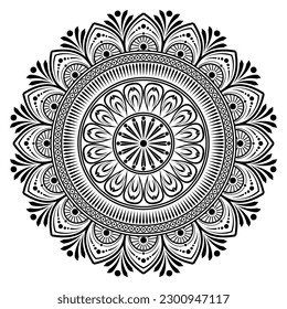 Circular pattern in the form of a mandala