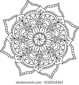 Circular pattern in the form of a mandala.