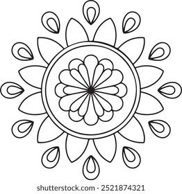 Circular pattern in the form of a mandala