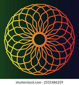 Padrão circular em forma de mandala 
