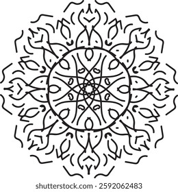 Circular pattern in the form of a mandala. 