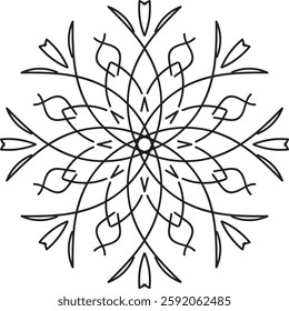 Circular pattern in the form of a mandala. 