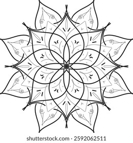 Circular pattern in the form of a mandala. 