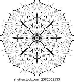 Circular pattern in the form of a mandala. 