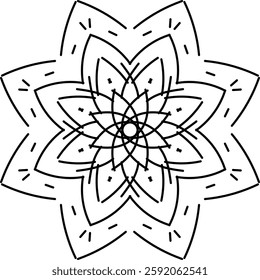 Circular pattern in the form of a mandala. 