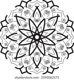 Circular pattern in the form of a mandala. 