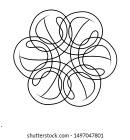 Circular pattern in form of mandala art for Henna Mehndi tattoo decoration Decorative ornament in ethnic oriental style Coloring book page
