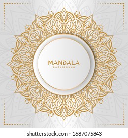 Circular Pattern In Form Of Mandala For Background, Henna, Mehndi, Decoration. Decorative Ornament In Ethnic Oriental Style